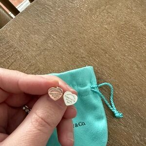 Tiffany & Co. Silver Heart Pendant with Blue Pouch